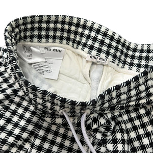 MIU MIU Check Sweat Short Jacket and Short Pants Set Up