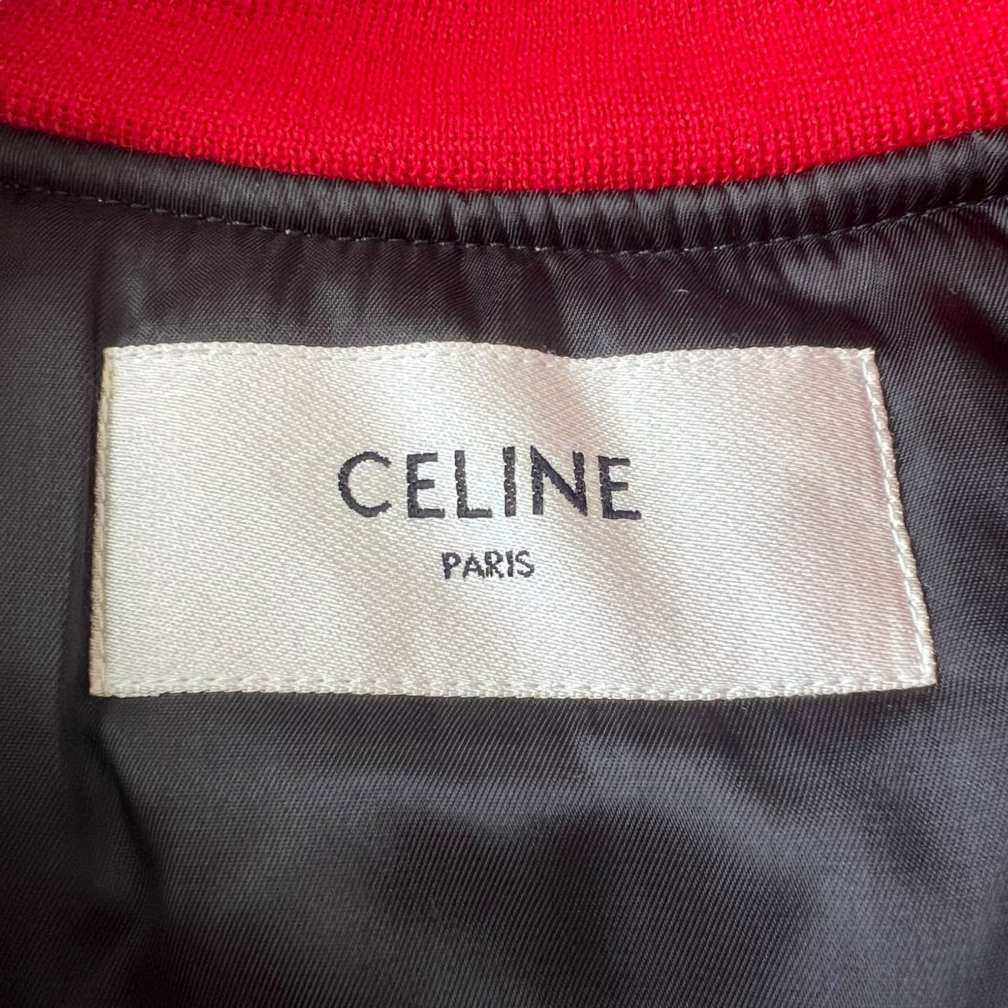 CELINE 2022AW × HEDI SLIMANE QUILTED YOKE SILVER TEDDY JACKET