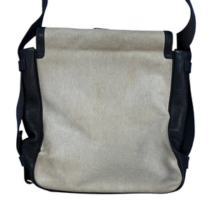 HERMÈS Tibet Vertical Shoulder Bag Toile H Beige × Brown