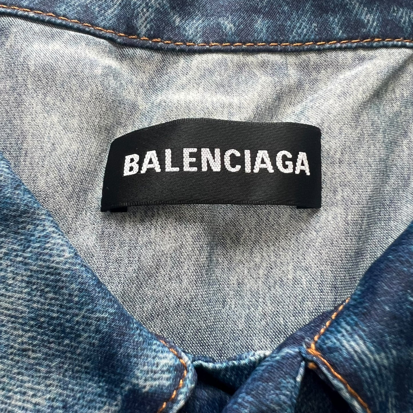 BALENCIAGA 2020SS TROMP L'OEIL DENIM PRINT SHIRTS