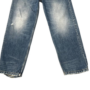 BALENCIAGA 2023SS Distressed Wide Fit Straight Denim Pants