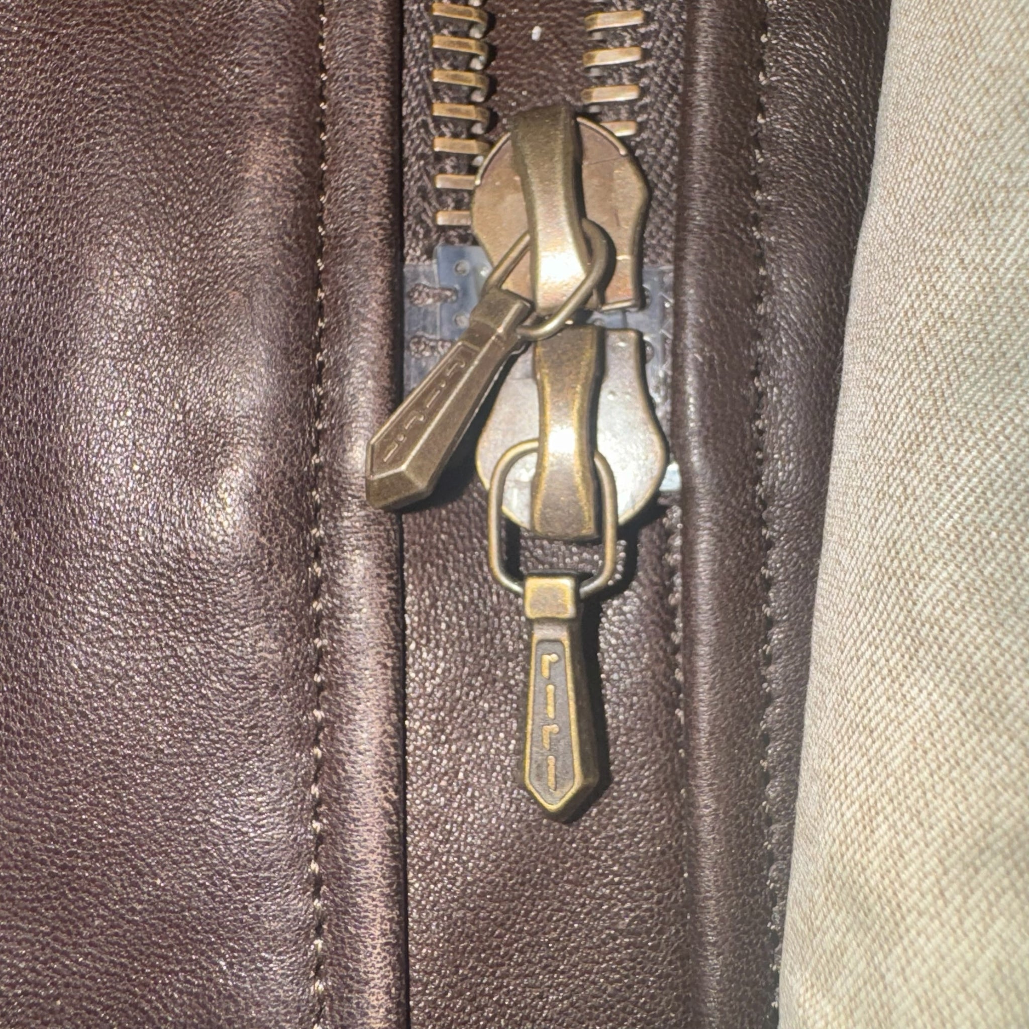 A.PRESSE Leather Hunting Coat