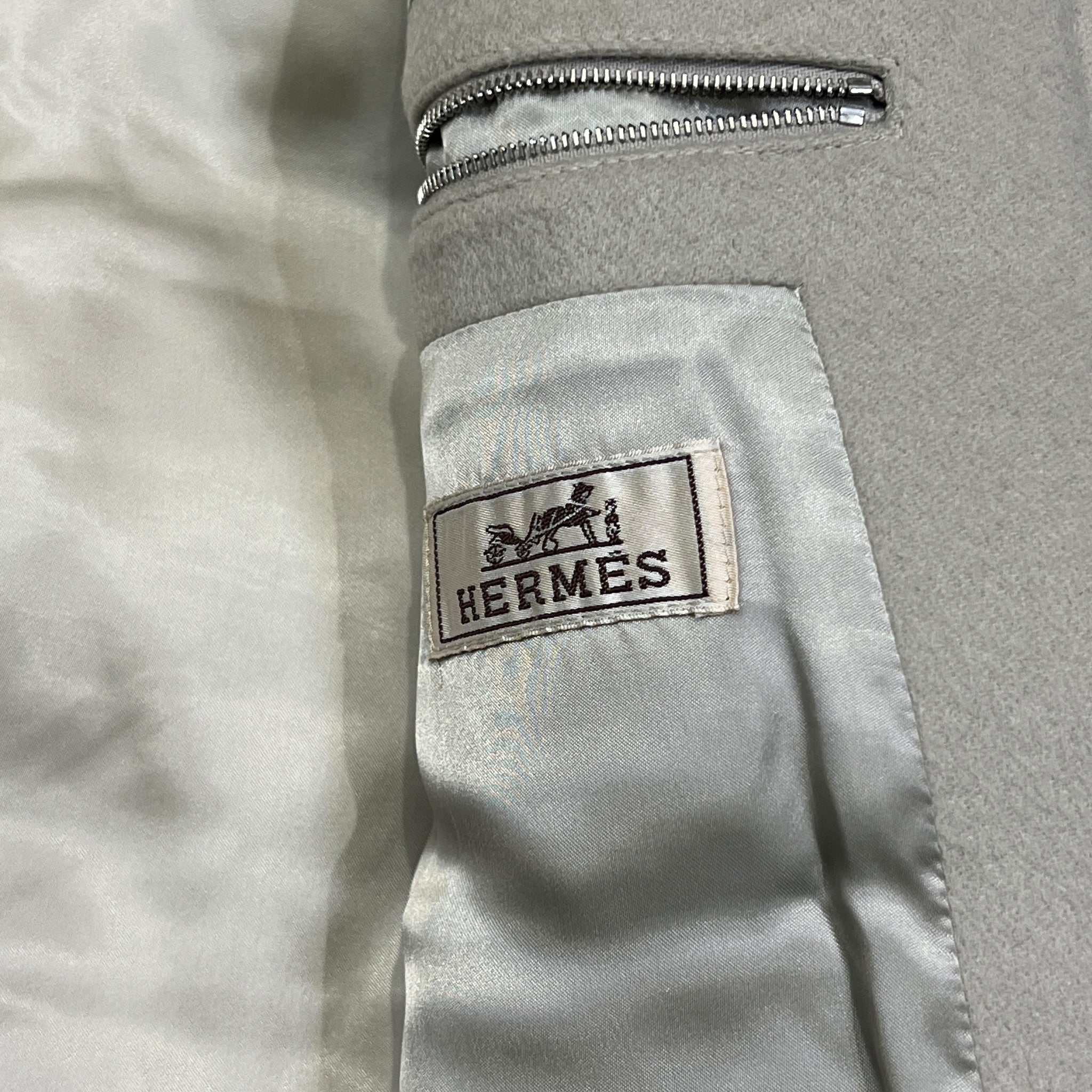 HERMES VÉRONIQUE NICHANIAN Cashmere Zip-Up Bomber Jacket