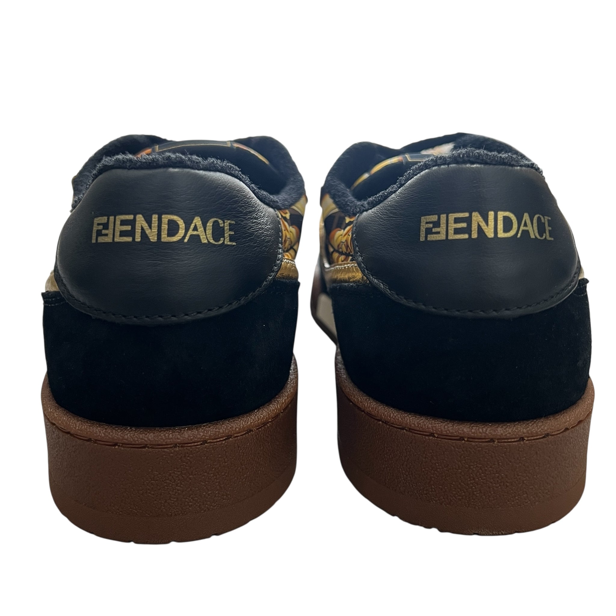 FENDI × VERSACE "FENDACE" 2022SS Match Black Suede Low-top Sneaker