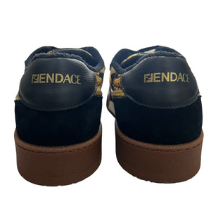 FENDI × VERSACE "FENDACE" 2022SS Match Black Suede Low-top Sneaker