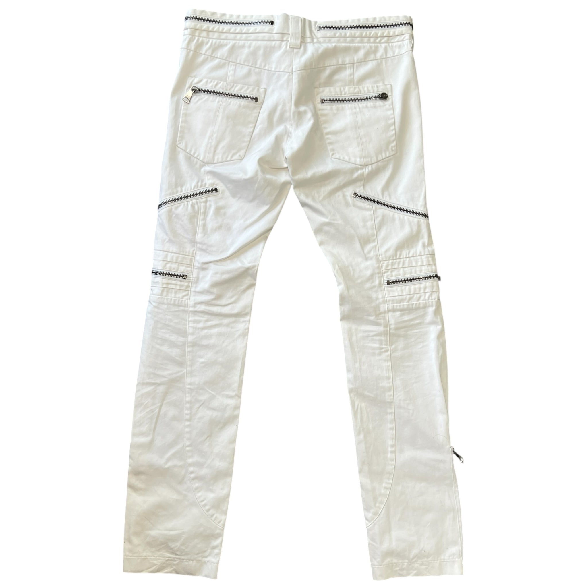 DOLCE&GABBANA Multi-Zip Cotton Biker Pants