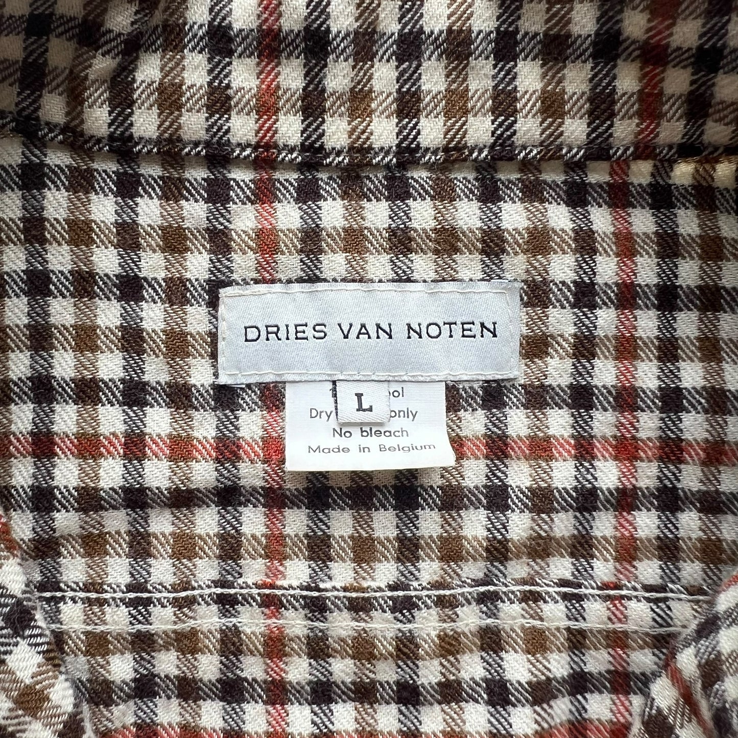 DRIES VAN NOTEN wool check work jacket