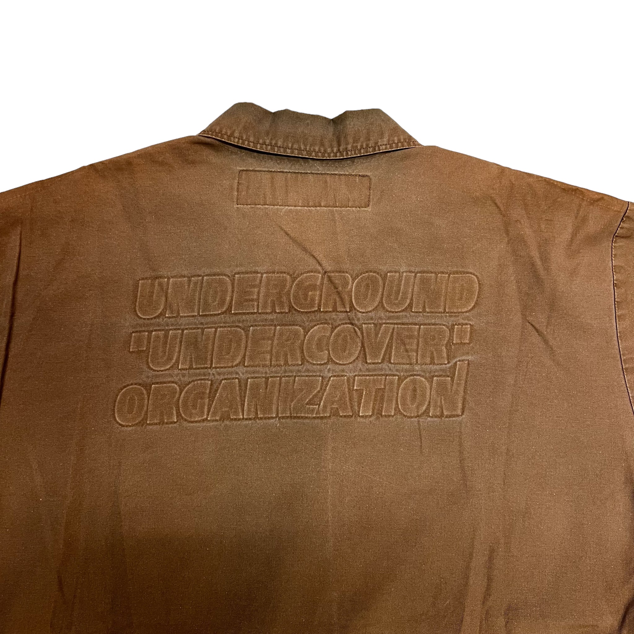 UNDERCOVER 1999SS RELIEF OVER-DYED CAMEL BUTTON DOWN SHIRTS