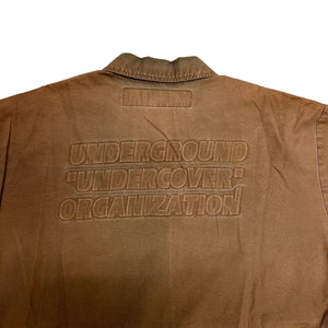 UNDERCOVER 1999SS RELIEF OVER-DYED CAMEL BUTTON DOWN SHIRTS