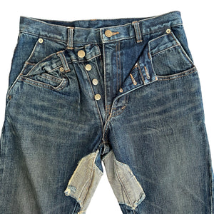 Jean Paul Gaultier 90s Trompe-l'oeil Layered Denim Pants