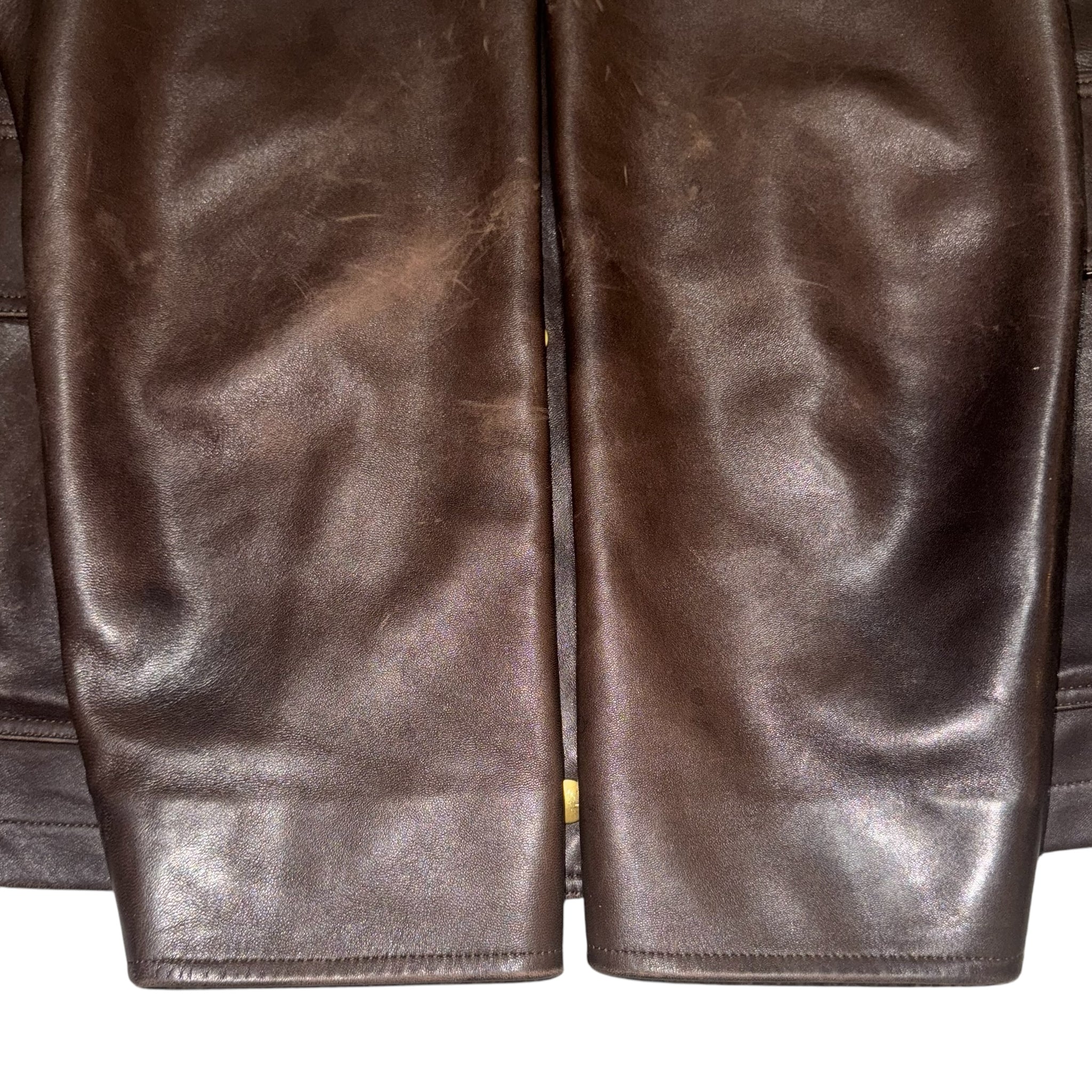 A.PRESSE Leather Hunting Coat