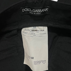 DOLCE&GABBANA 2003AW Side Zip Double Knee Belt Side Zip Bontage Pants