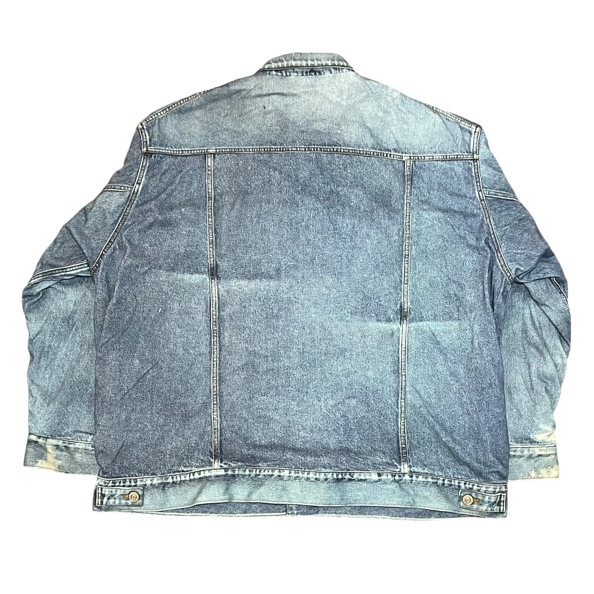 BALENCIAGA 2022AW Trompe l'œil heavy cotton jersey denim jacket