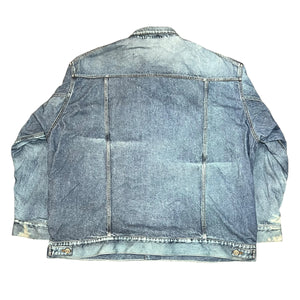 BALENCIAGA 2022AW Trompe l'œil heavy cotton jersey denim jacket