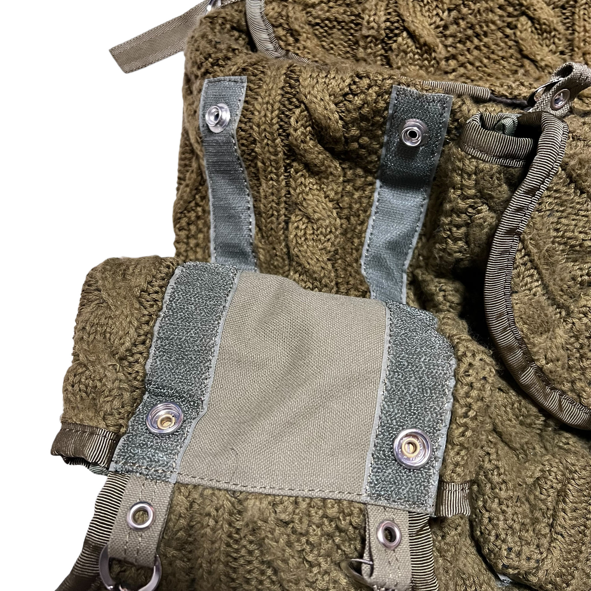 UNDERCOVER 2004AW BUT BEAUTIFUL MODULAR KNIT BACKPACK KHAKI