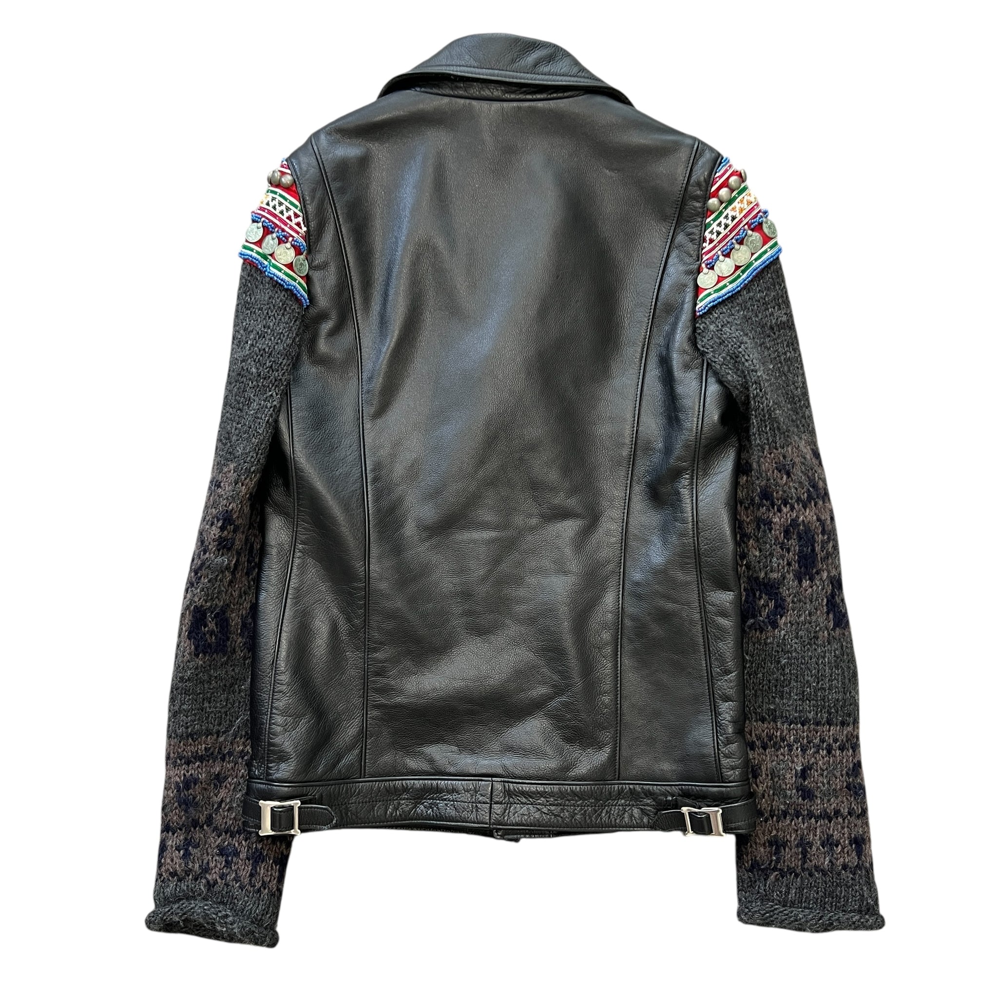 UNDERCOVERISM 2009AW "EARMUFF MANIAC" Knit Sleeve Biker Jacket