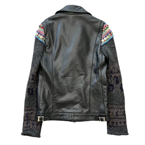 UNDERCOVERISM 2009AW "EARMUFF MANIAC" Knit Sleeve Biker Jacket