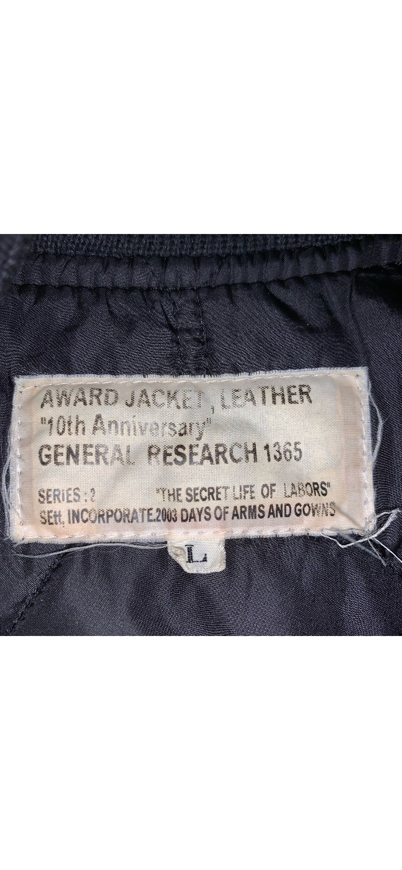 GENERAL RESEARCH 2003AW LEATHER VARSITY JACKET