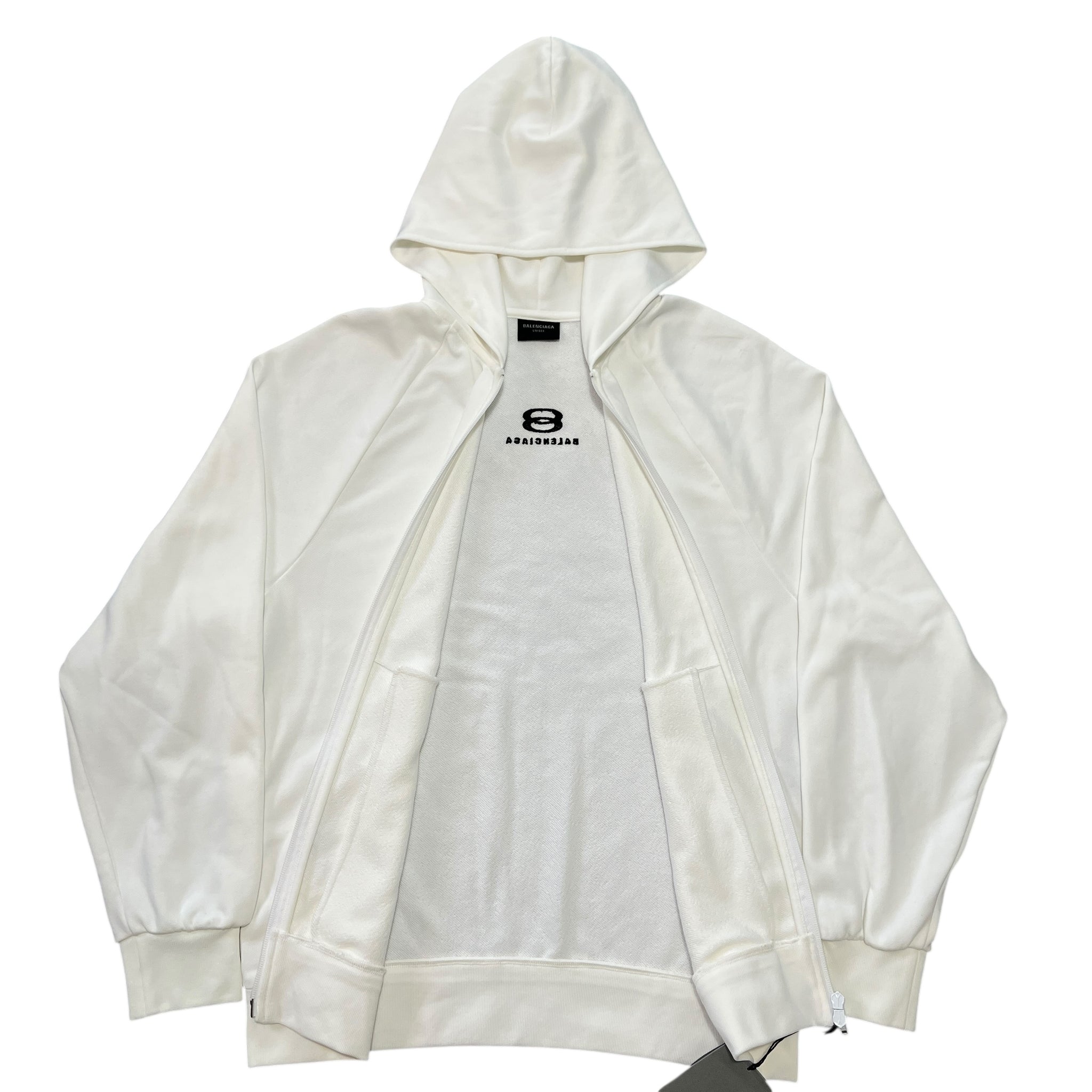 BALENCIAGA 2023 Winter Look26 Infinity Back Logo Cotton Terry Jersey Hoodie