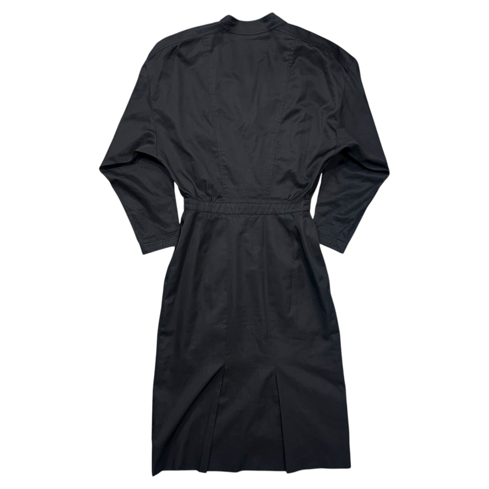 CHANEL 1987 Poster Style Black Gold-Button Clover Dress