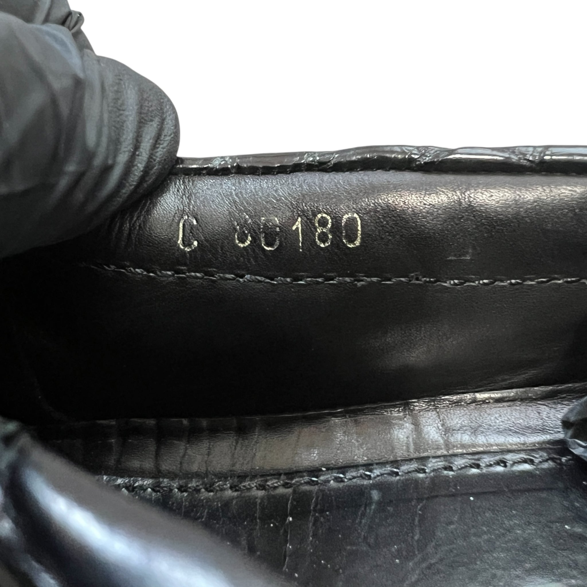 PRADA Crocodile-Embossed Leather Loafers