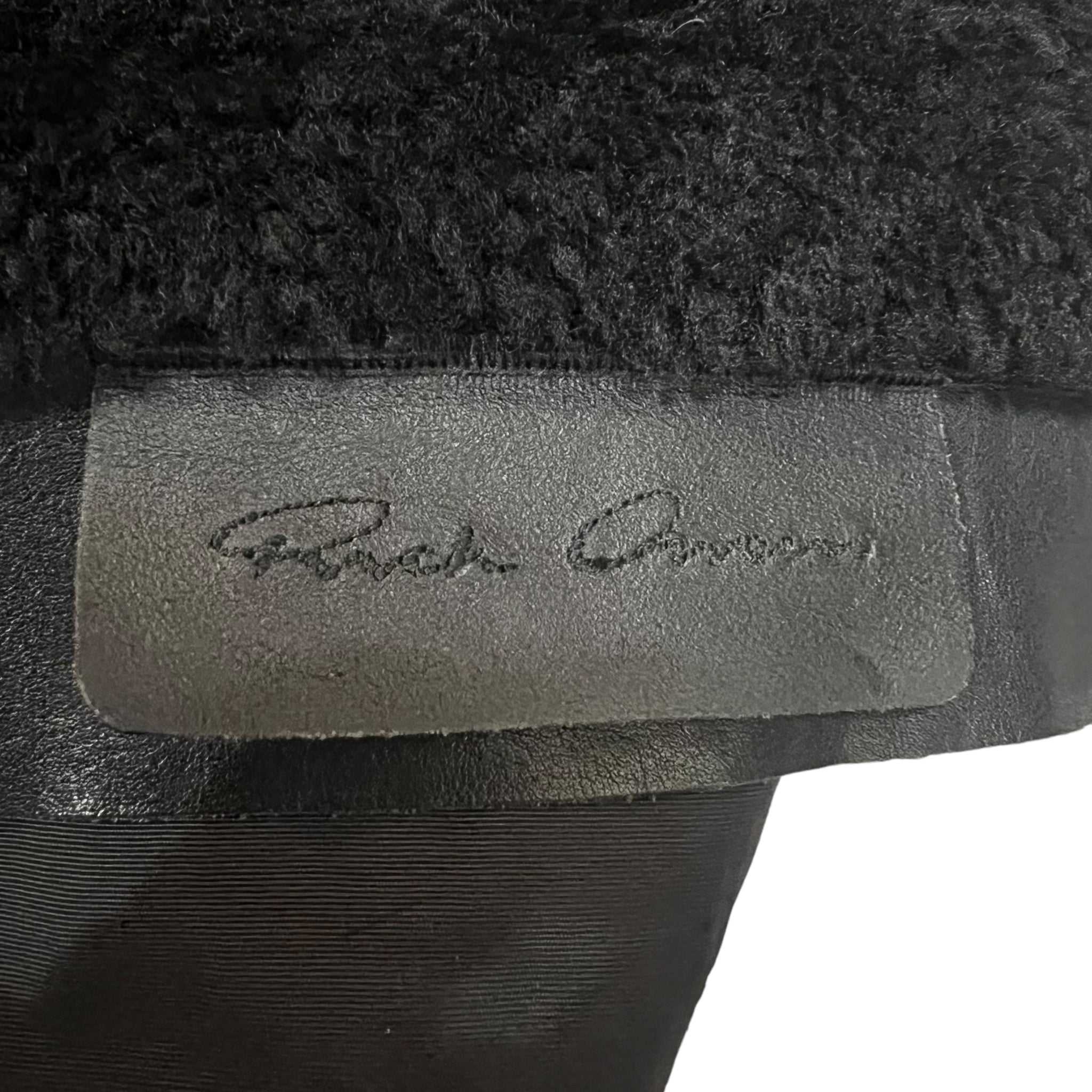 RICK OWENS 2011AW HYBRID LEATHER NYLON SHEARLING JACKET