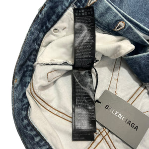 BALENCIAGA 2022AW Trompe-l'oeil Heavy Cotton Jersey Denim Baggy Pants