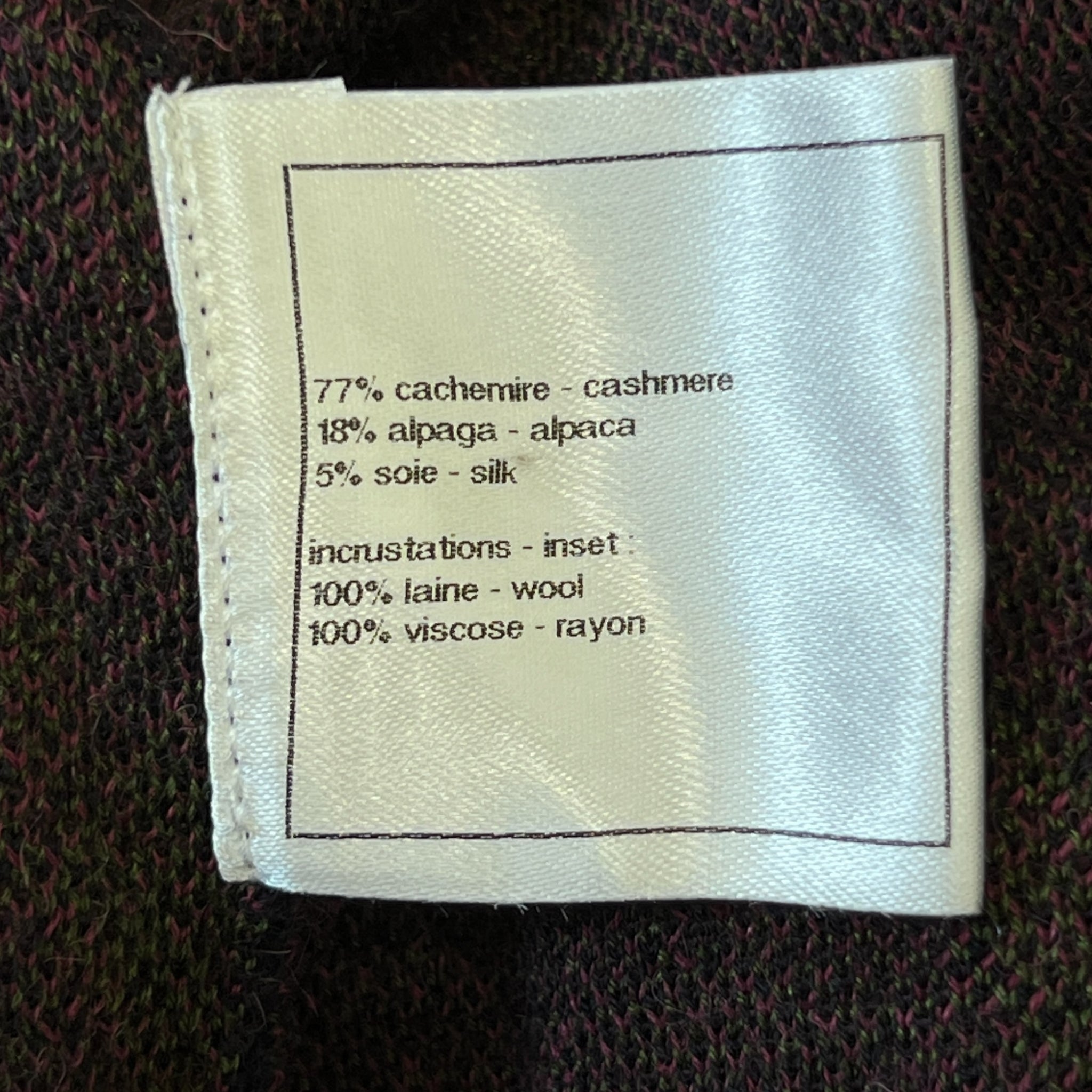 CHANEL Coco Button Cachemire Silk Cardigan