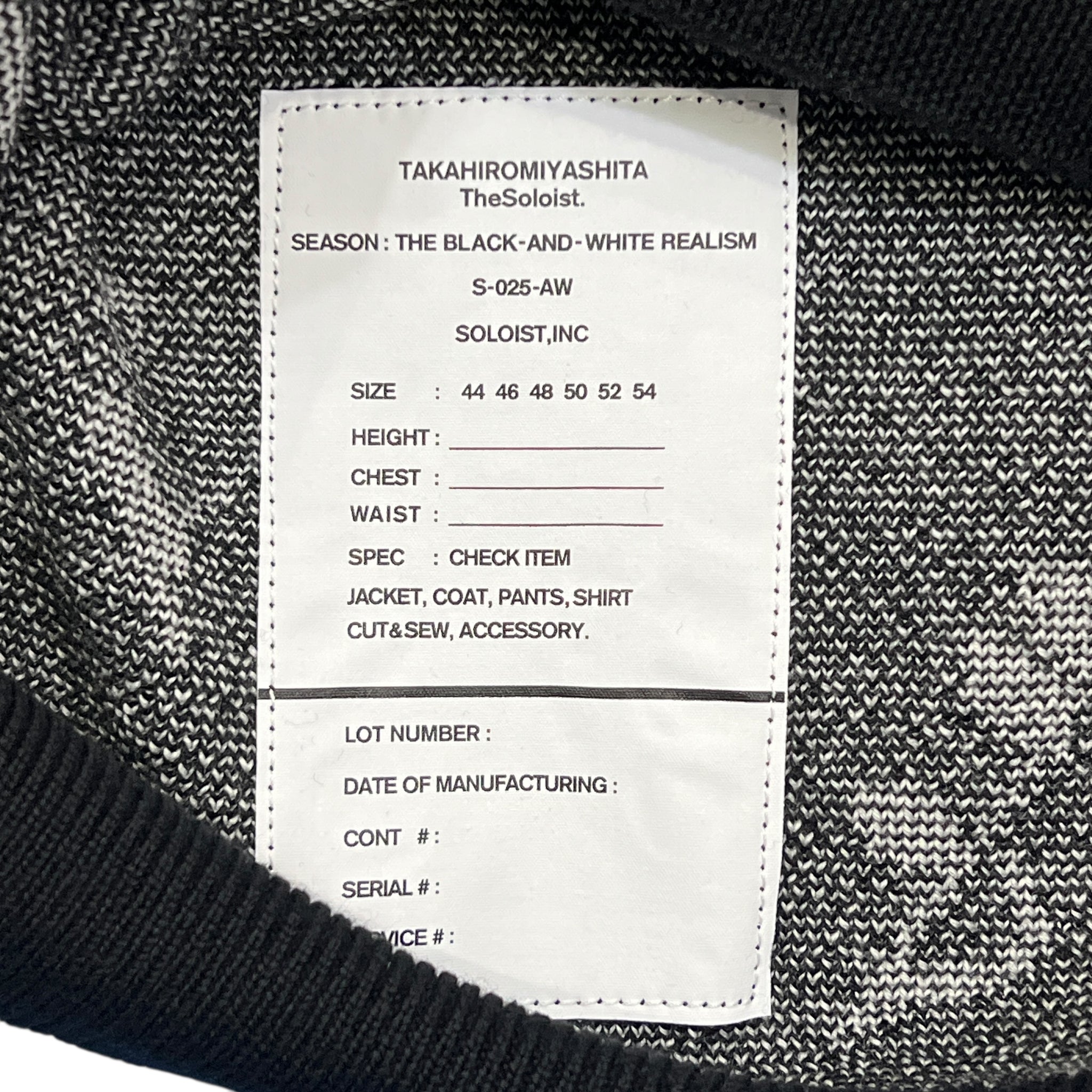 TAKAHIROMIYASHITA The Soloist. 2025AW Music Note Pattern Knit Sweater Black