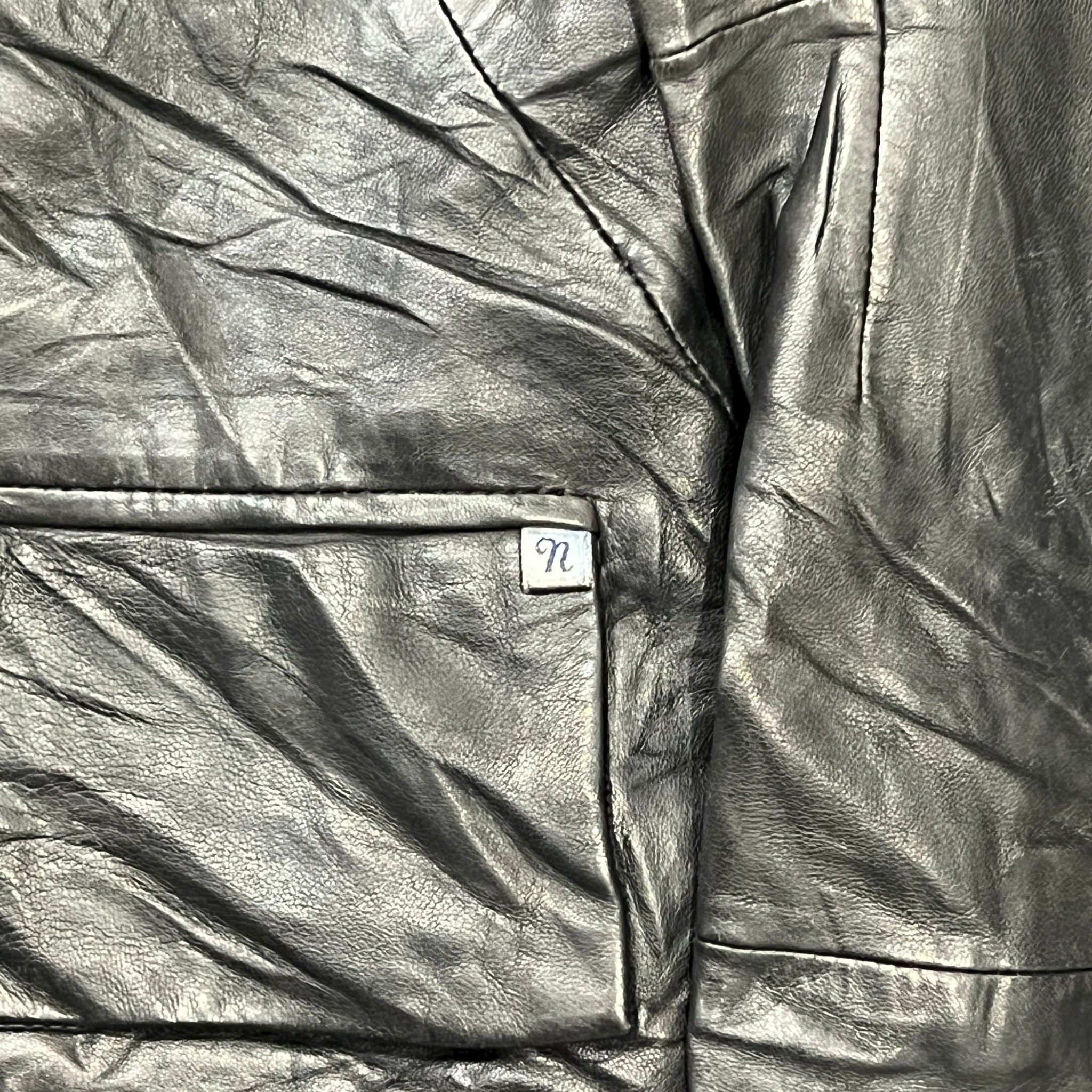 NUMBER (N)INE 90's Crinkle Leather Tailored Jacket