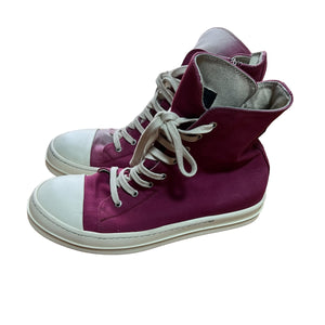 RICK OWENS 2019AW LARRY FUXIA RAMONES HI-TOP SNEAKER
