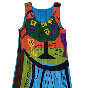 PLEATS PLEASE ISSEY MIYAKE 2011SS "Table Garden" Printed Pleated Dress