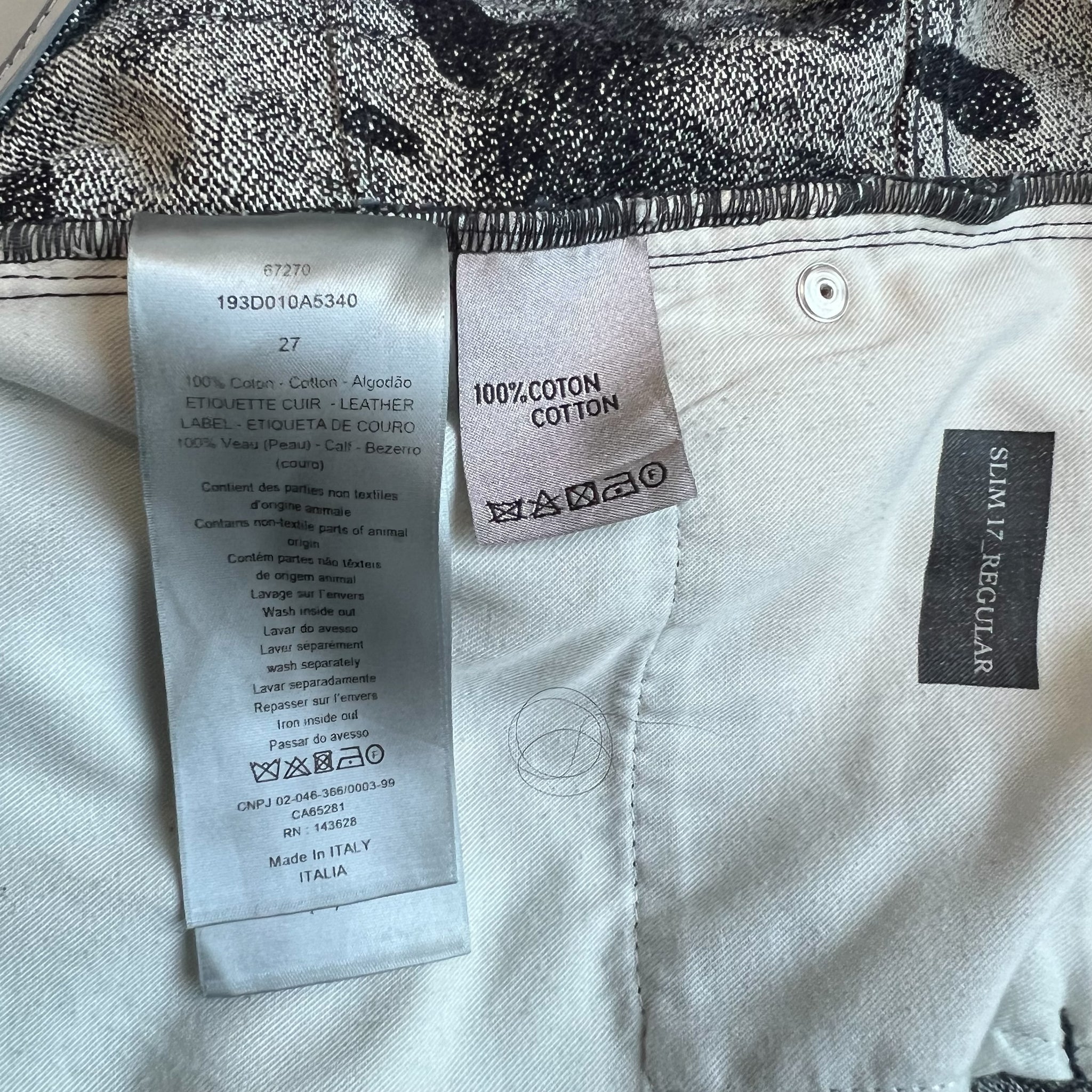 Dior Homme × Peter Doig 2021AW Deep Blue Camouflage Jeans