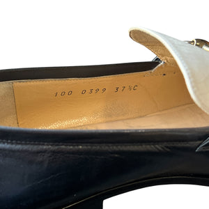 GUCCI Leather Bicolor Horsebit Loafer