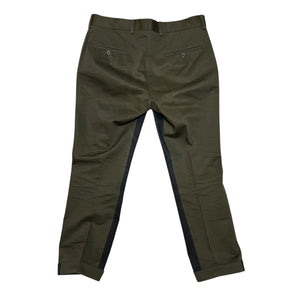HERMES Military Bi-color Cotton Straight Pants