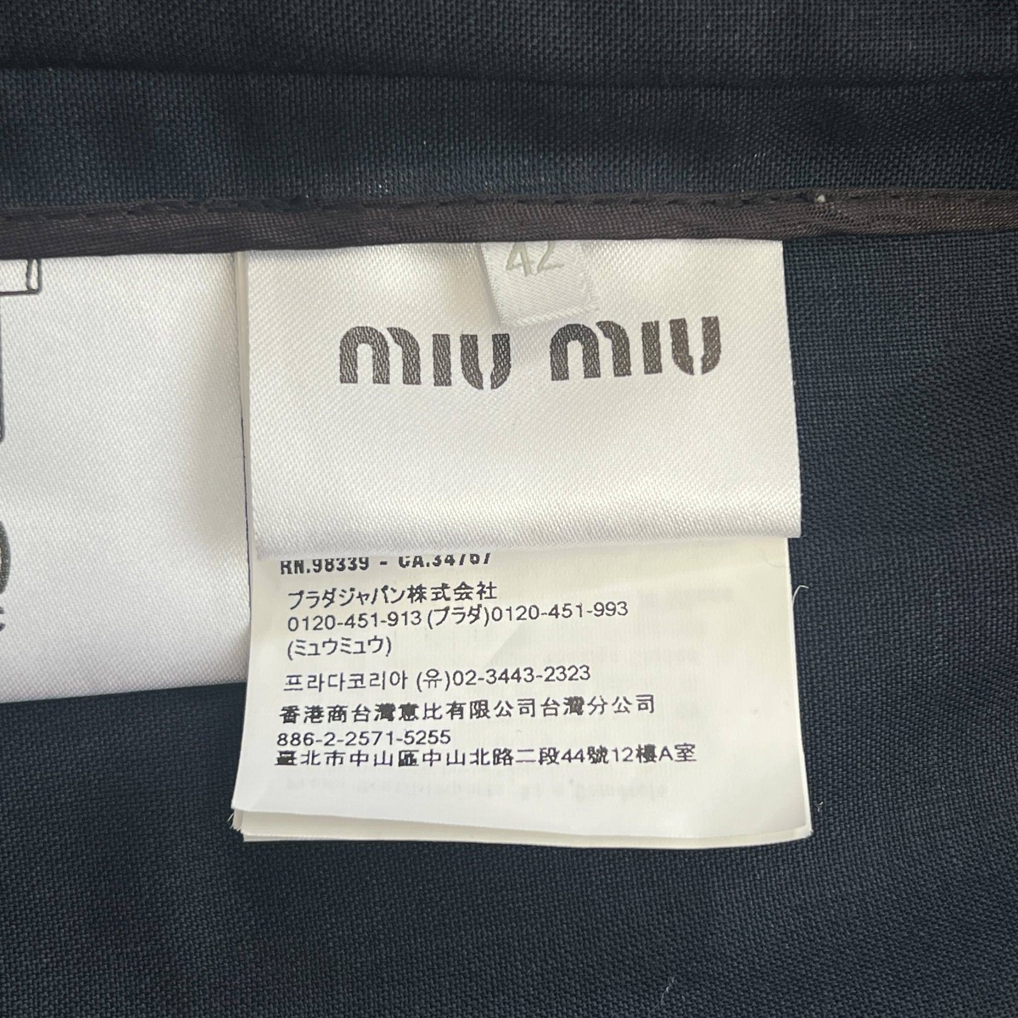MIU MIU SS2024 Mohair-Blend Zip Blouson Jacket (Navy / Made in Italy)