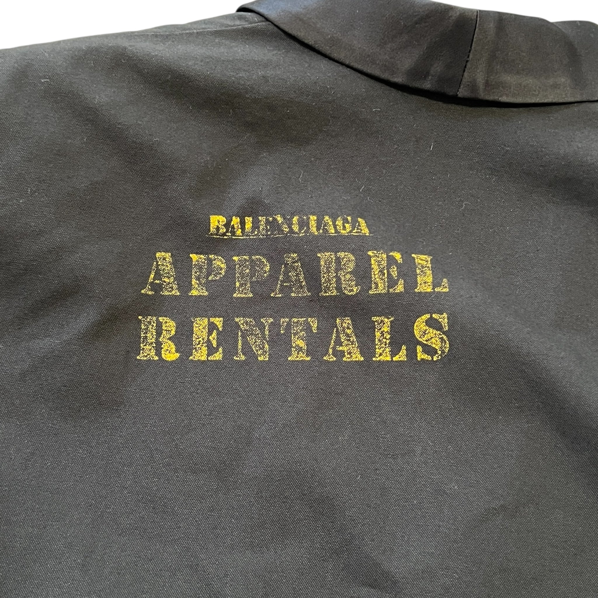 BALENCIAGA 2021 Winter Collection Cotton Canvas Rental Tuxedo Jacket