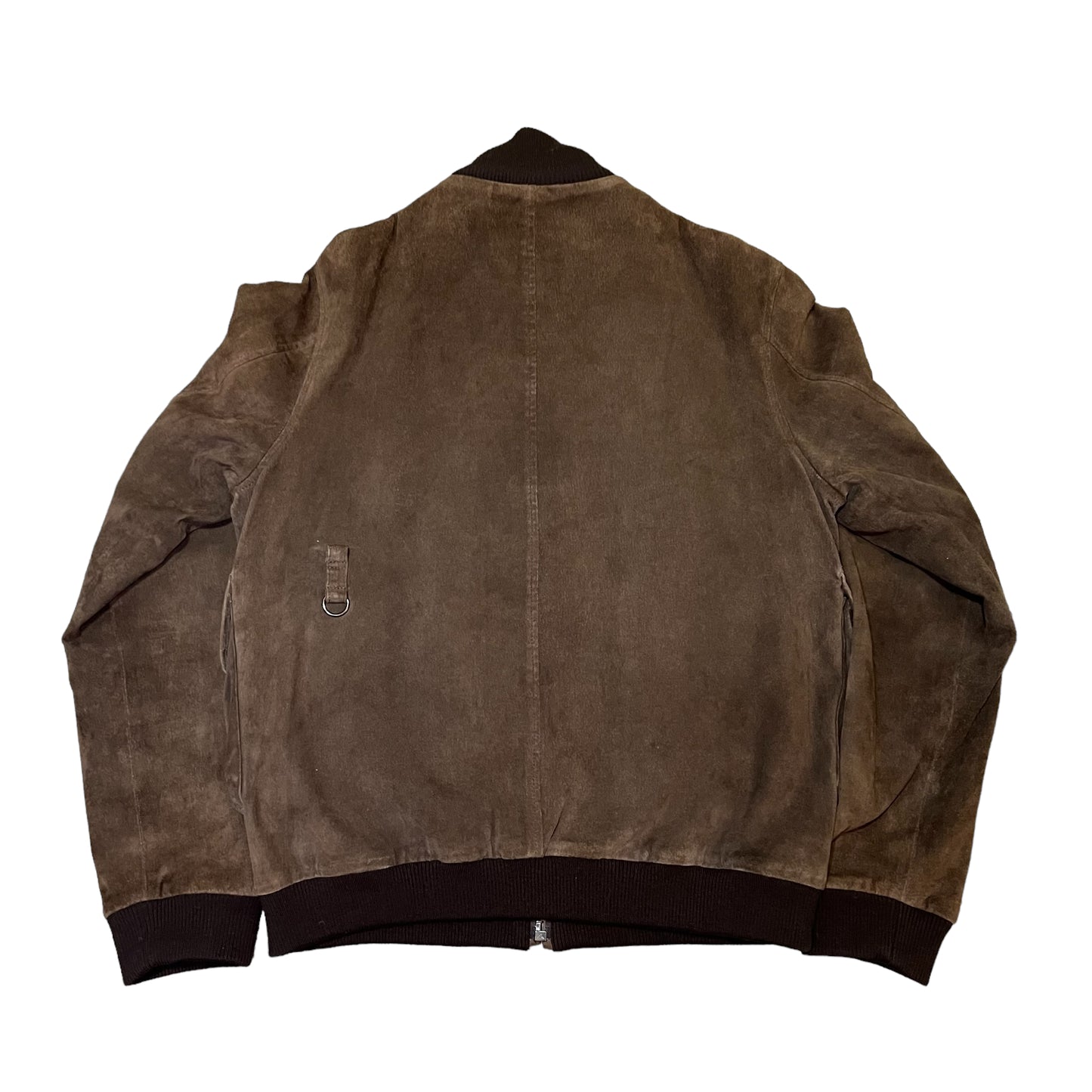 HELMUT LANG 2005AW SUEDE LEATHER BOMBER JACKET DARK BROWN