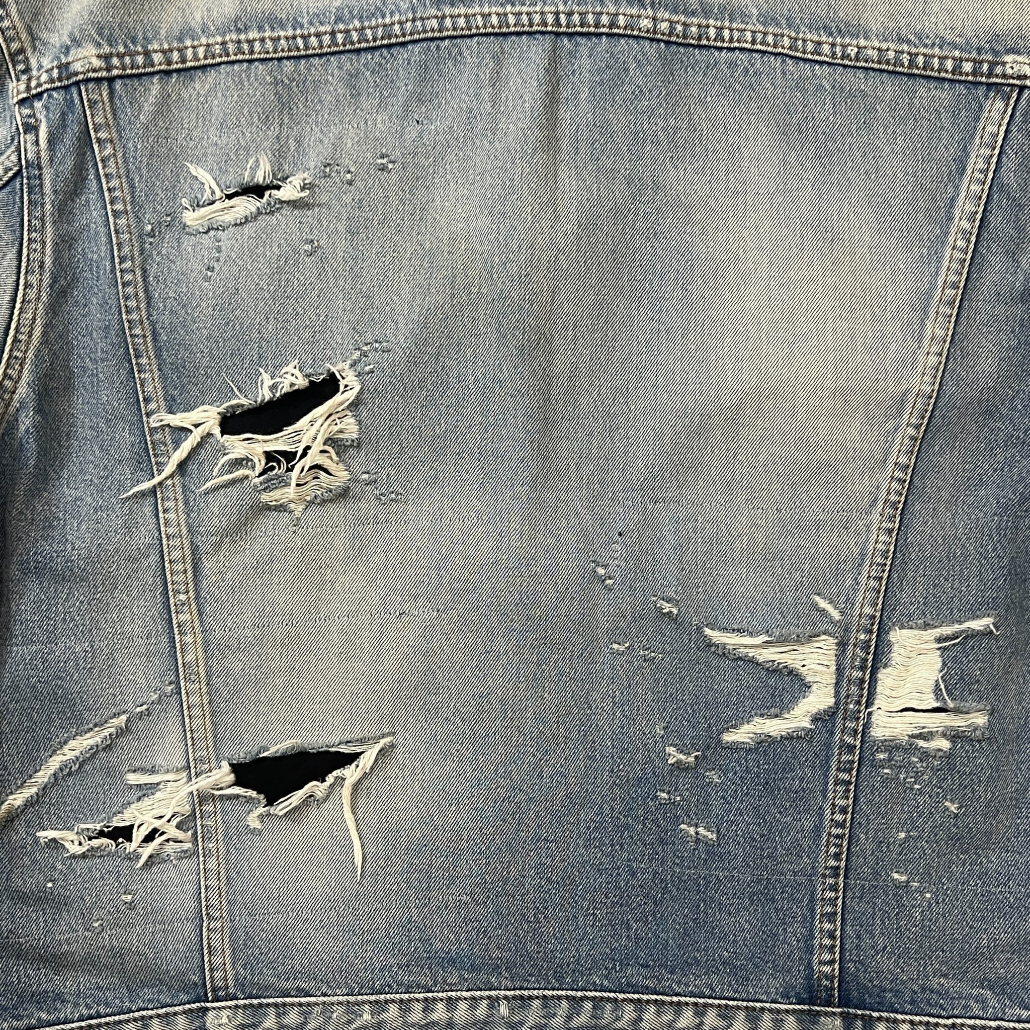 BALENCIAGA 2020AW Demna Gvasalia Distressed Denim Jacket