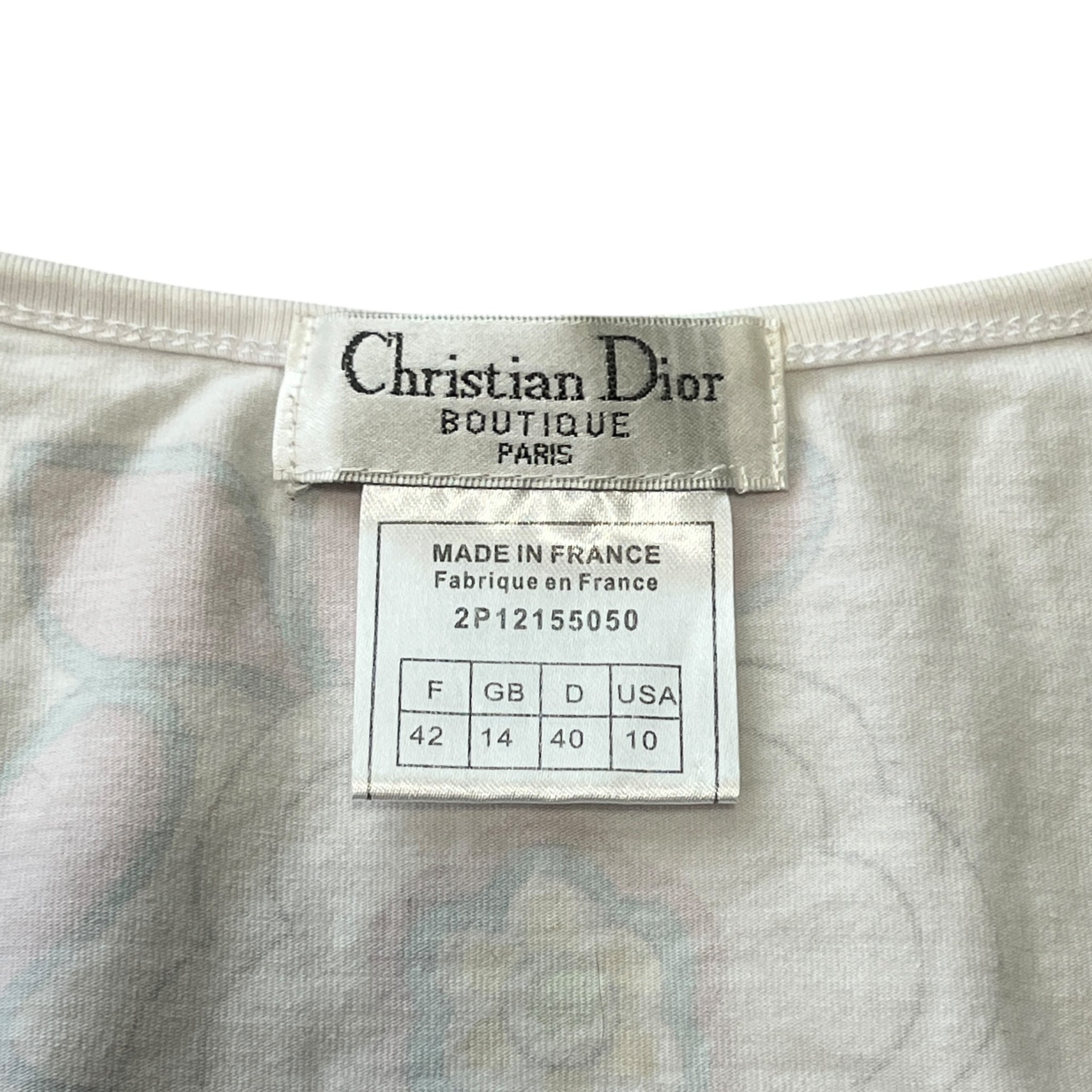 Chirstian Dior John Galliano Printed Flower T-Shirts