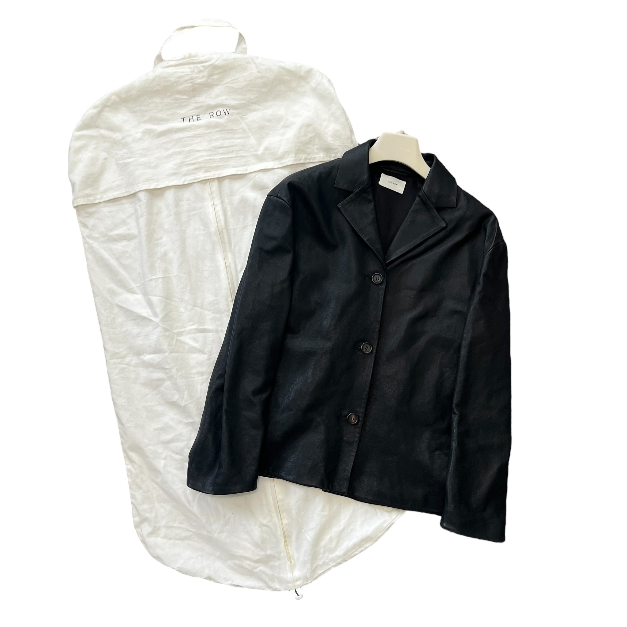 THE ROW Fall 2024 “Brodie” Sheepskin 3-Button Leather Jacket w/ Silk Lining (Made in Italy)