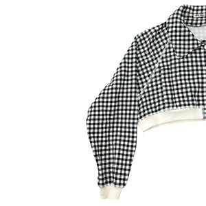 MIU MIU Check Sweat Short Jacket and Short Pants Set Up