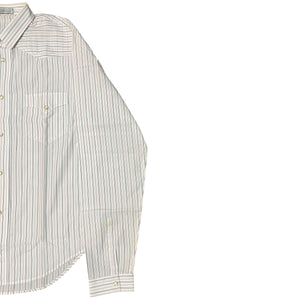 DIOR HEDI SLIMANE Glitter Stripe Dress Shirt
