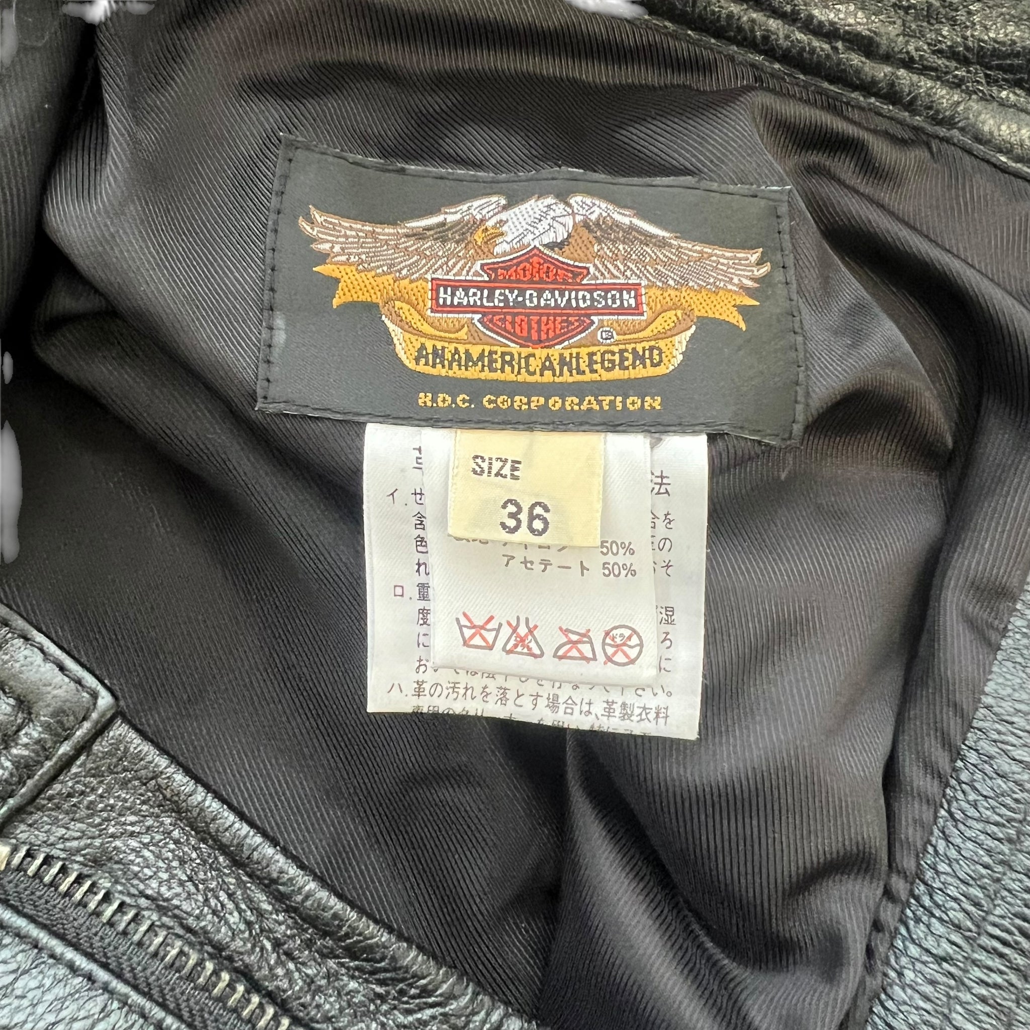 HARLEY DAVIDSON Biker Boots Cut Leather Pants