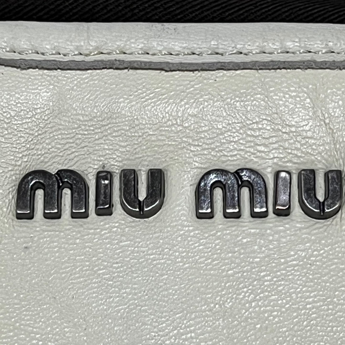 MIU MIU LEATHER MESH HAND BAG