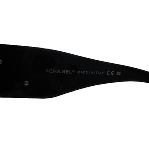 CHANEL Camellia Coco Logo Smoke Sunglasses