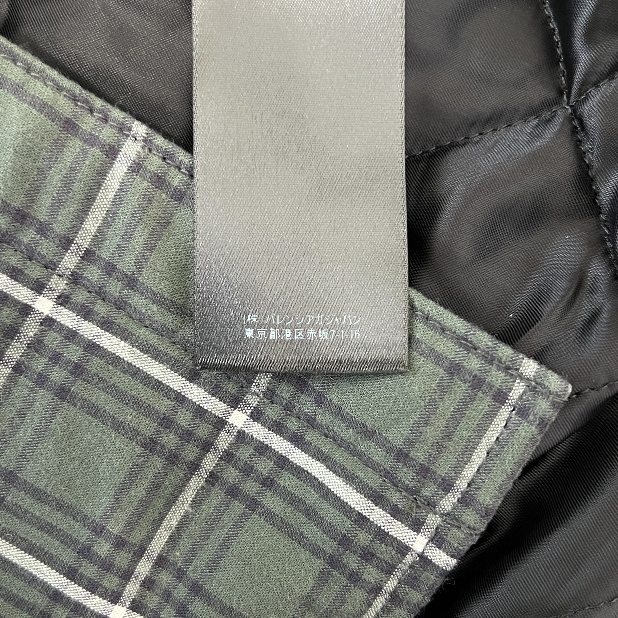 BALENCIAGA 2023年春夏 中綿入り チェック柄 フランネルシャツ ジャケット 44