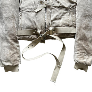 RICK OWENS 2005AW "MOOG" VELVET BELT BOMBER JACKET