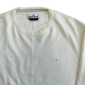 STONE ISLAND Garment-Dyed Logo Cotton Sweatshirt – Off-White
