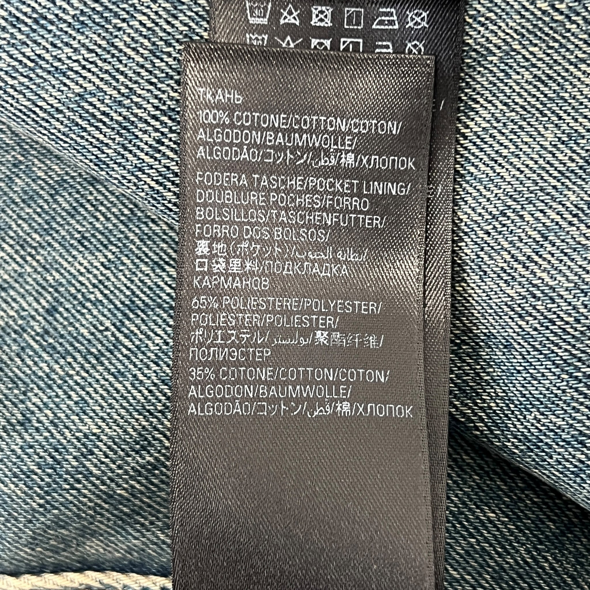 BALENCIAGA 2024SS Inside-Out Oversized Organic Light Indigo Denim Jacket